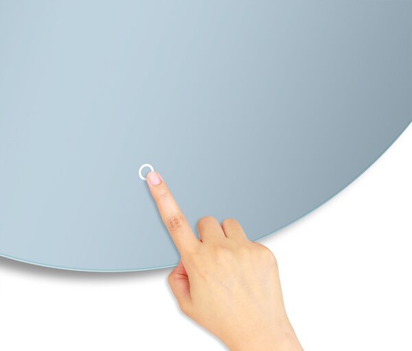 Venti Koło Led zrcadlo 80x80 cm kulatý s osvětlením stříbrná 5907459662283