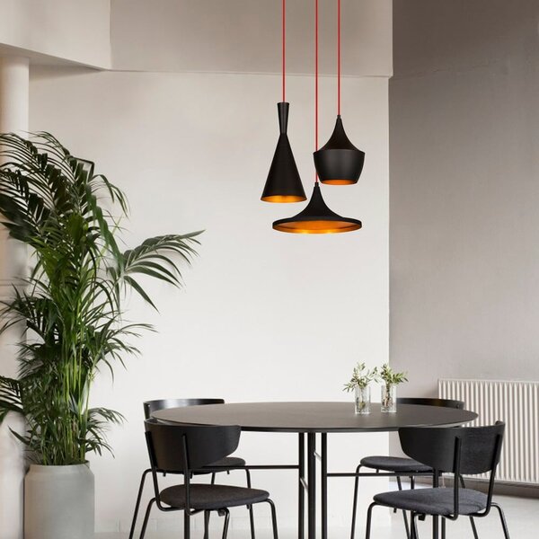 Černé/v měděné barvě závěsné svítidlo s kovovým stínidlem ø 51 cm Elmas – Opviq lights