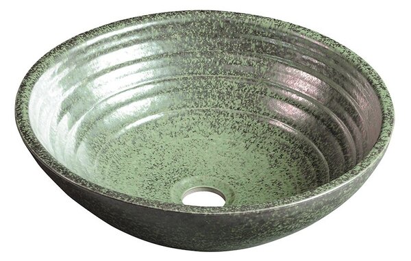 Sapho, ATTILA keramické umyvadlo, průměr 42,5cm, keramické, zelená měď, DK006