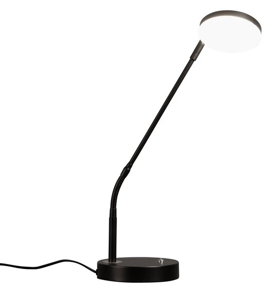FISCHER & HONSEL LED stolní lampa Sorento, pískově černá, výška 48 cm, stmívatelné, stmívatelný, Černá, Obývací pokoj / jídelna, kov, Moderní
