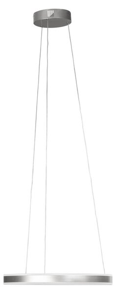 FISCHER & HONSEL Závěsné světlo LED Sirko, Ø 50 cm, niklová barva, kov,, stmívatelný, Hliník / šedá / zinek, Obývací pokoj / jídelna, kov, Moderní