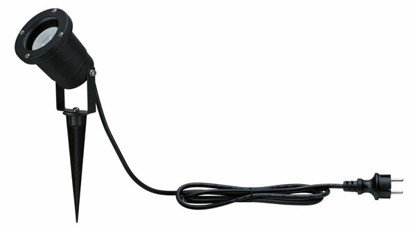 PAULMANN LED bodové zahradní světlo zlaté světlo neláká hmyz IP65 kruhové 92mm 2200 - 2200K 4,3W 230V 38-38° černá kov