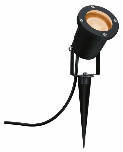 PAULMANN LED bodové zahradní světlo zlaté světlo neláká hmyz IP65 kruhové 92mm 2200 - 2200K 4,3W 230V 38-38° černá kov