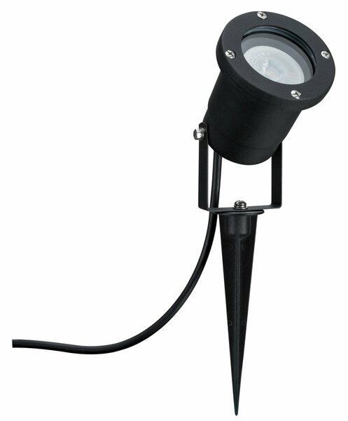 PAULMANN LED bodové zahradní světlo zlaté světlo neláká hmyz IP65 kruhové 92mm 2200 - 2200K 4,3W 230V 38-38° černá kov