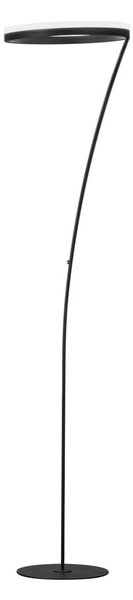FISCHER & HONSEL LED stojací lampa Sirko, pískově černá, výška 177 cm, kov,, stmívatelný, Černá, Obývací pokoj / jídelna, kov, Moderní