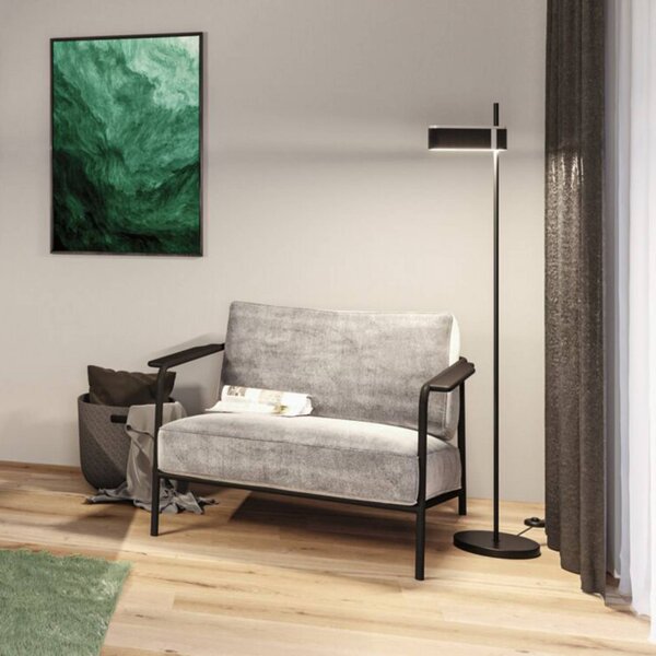 Paulmann Smart LED stojací lampa Jagun, antracitová, 151 cm, plstěná, stmívatelný, Hliník / šedá / zinek, Obývací pokoj / jídelna, Textil / tkanina / hedvábí, Moderní, stojací lampa