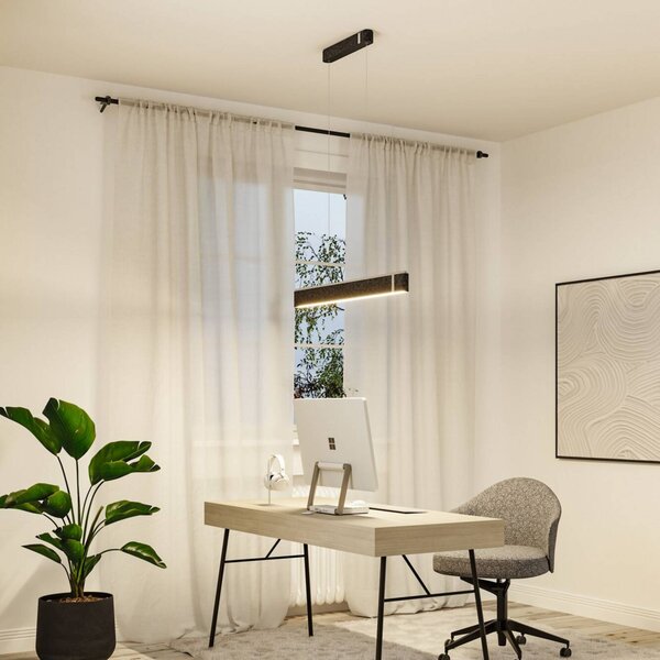 Paulmann Smart LED závěsné světlo Jagun, antracit, 100 cm, plsť, stmívatelný, Hliník / šedá / zinek, Obývací pokoj / jídelna, Textil / tkanina / hedvábí, Moderní