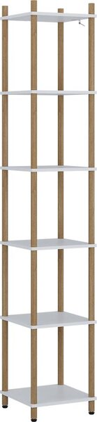 Rohová police Vicco Bivio Bílá/borovice 30 x 163.5 cm 6 polic, Model 57479