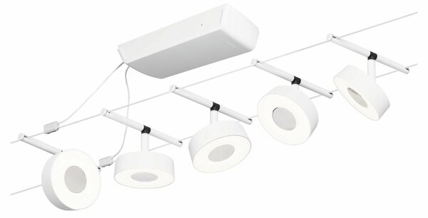 PAULMANN LED lankový systém Circle základní sada 5x5W 3000K 230/12V bílá mat/chrom