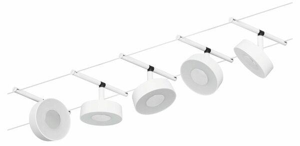 PAULMANN LED lankový systém Circle základní sada 5x5W 3000K 230/12V bílá mat/chrom