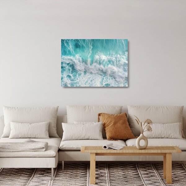 Skleněný obraz - Pohled na vlny oceánu (70x50 cm)