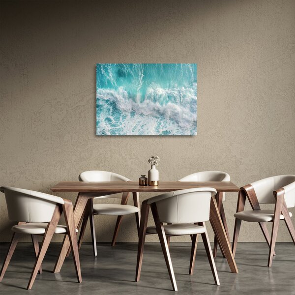 Skleněný obraz - Pohled na vlny oceánu (70x50 cm)