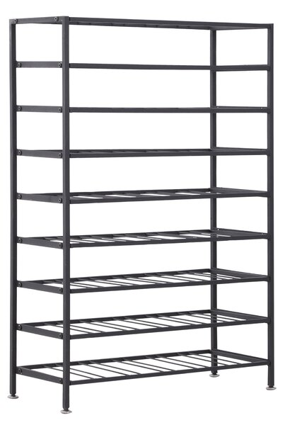 HOMCOM Stojan na víno s kapacitou 54 lahví 63D x 25Š x 91V cm černý kov | Aosom