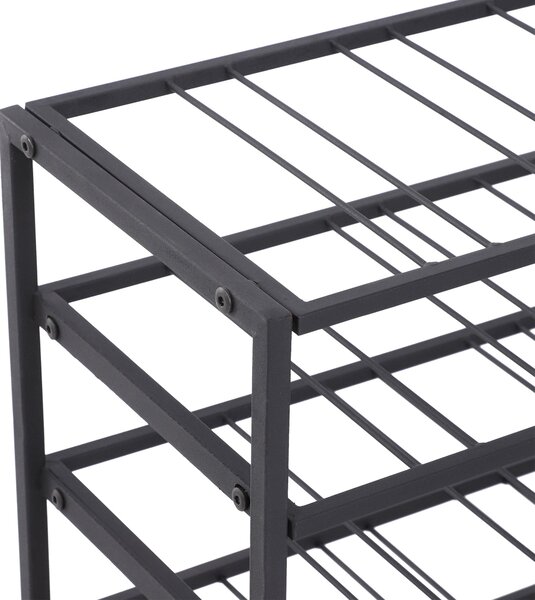 HOMCOM Stojan na víno s kapacitou 54 lahví 63D x 25Š x 91V cm černý kov | Aosom