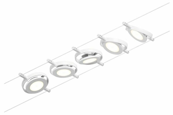PAULMANN LED lankový systém RoaMac základní sada 5x4,5W 3000K 230/12V bílá/chrom