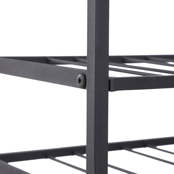 HOMCOM Stojan na víno s kapacitou 54 lahví 63D x 25Š x 91V cm černý kov | Aosom