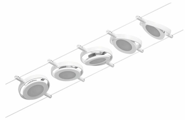 PAULMANN LED lankový systém RoaMac základní sada 5x4,5W 3000K 230/12V bílá/chrom