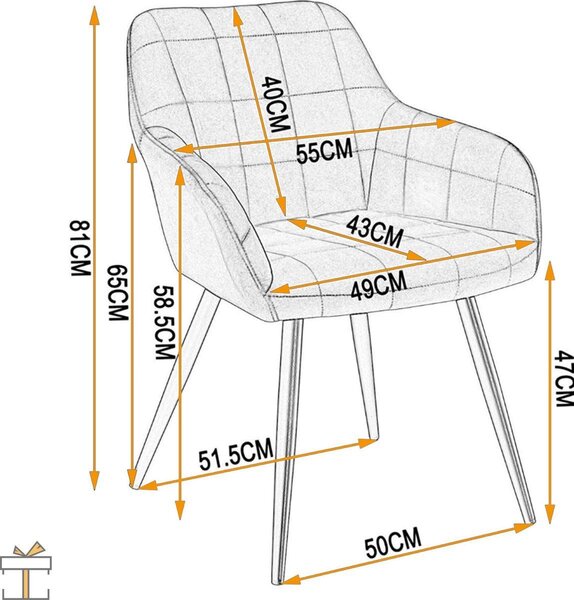 Jídelní židle samet zelená/zlatá – s područkami – čalouněná a ergonomická – styl křesla – 1 kus