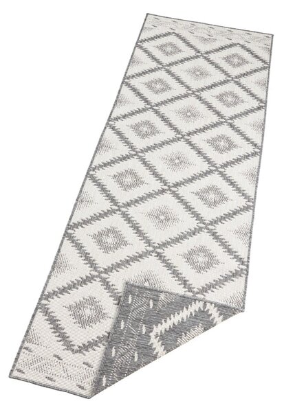 Šedo-krémový venkovní koberec NORTHRUGS Malibu, 80 x 250 cm