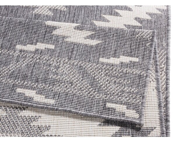 Šedo-krémový venkovní koberec NORTHRUGS Malibu, 80 x 250 cm