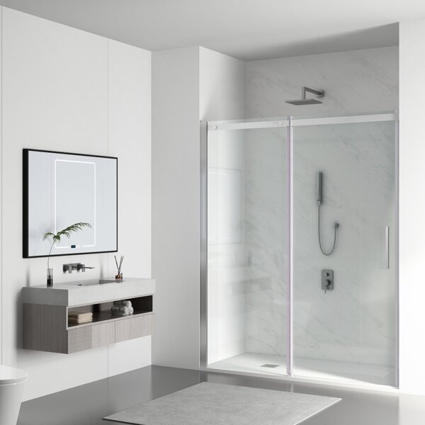 Balneo posuvné dveře pro sprchu 100 cm stříbrné PORTA | ESG sklo 6 mm snadná údržba Easy Clean
