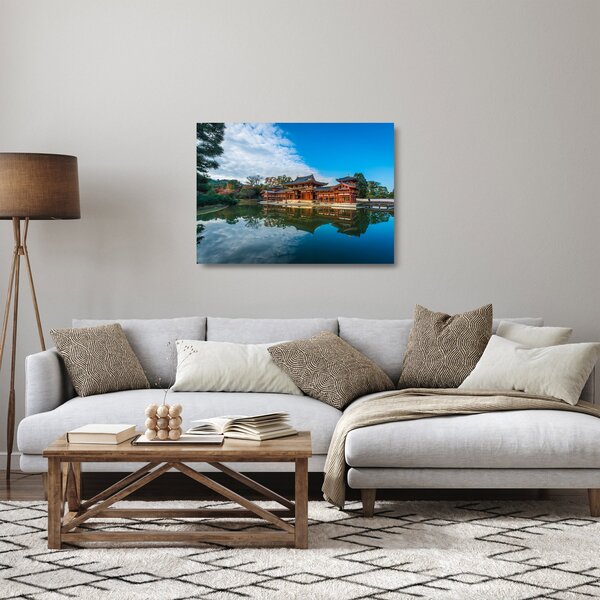 Skleněný obraz - Chrám Byodo-in, Japonsko (70x50 cm)