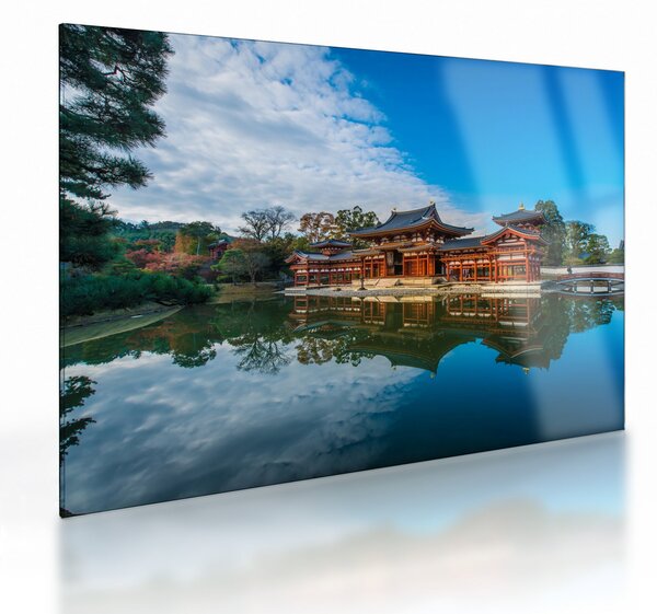 Skleněný obraz - Chrám Byodo-in, Japonsko (70x50 cm)