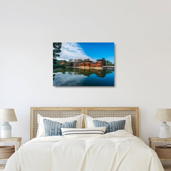 Skleněný obraz - Chrám Byodo-in, Japonsko (70x50 cm)