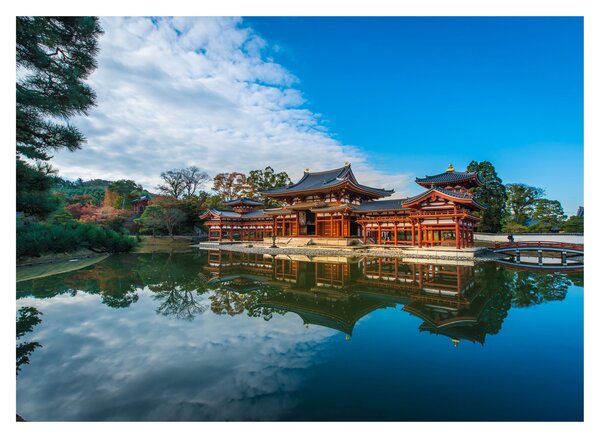 Skleněný obraz - Chrám Byodo-in, Japonsko (70x50 cm)