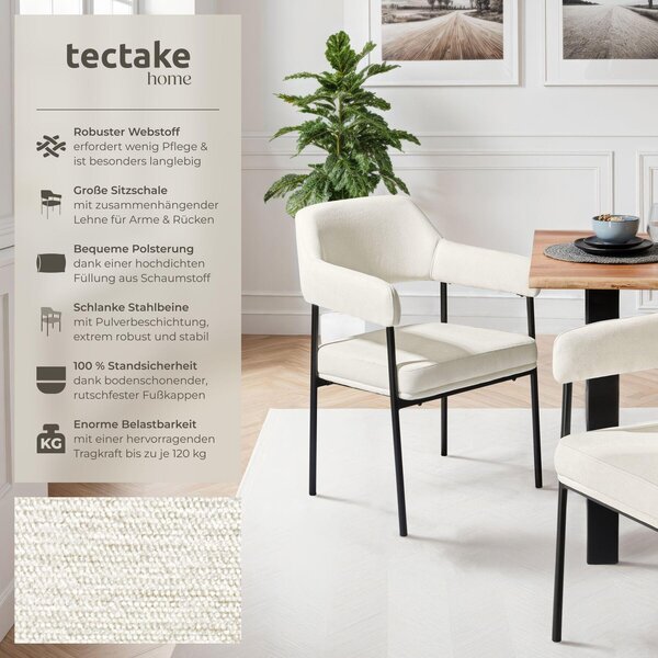 Tectake® Křeslo Doé čalouněné 58 x 62 x 85 cm