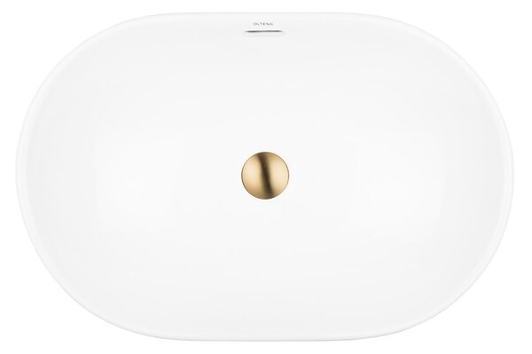 Oltens Tive umyvadlo 61x40 cm oválné zápustný bílá 40323000