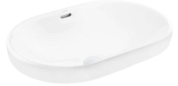Oltens Tive umyvadlo 61x40 cm oválné zápustný bílá 40323000
