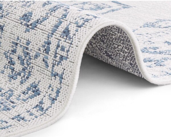 Modro-krémový venkovní koberec NORTHRUGS Tilos, 120 x 170 cm