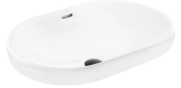 Oltens Tive umyvadlo 61x40 cm oválné zápustný bílá 40323000