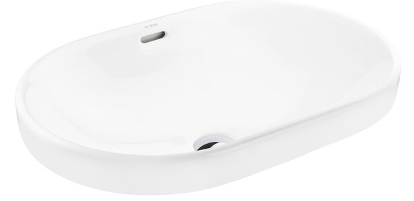 Oltens Tive umyvadlo 61x40 cm oválné zápustný bílá 40323000