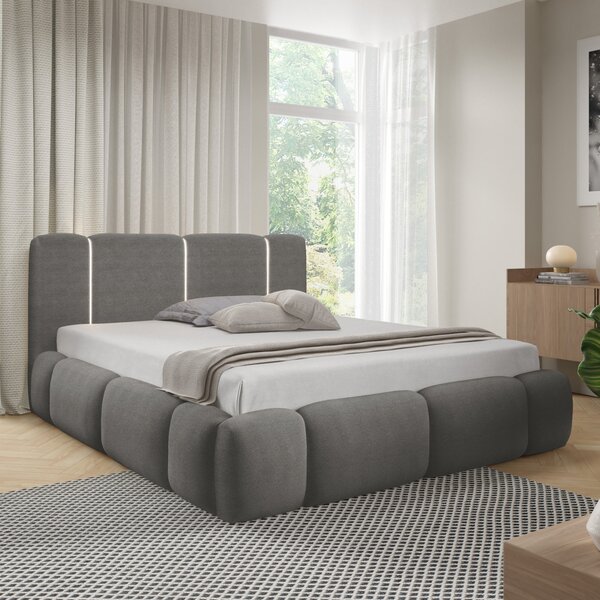Čalouněná postel s LED LEVAN 180x200 lambi 12