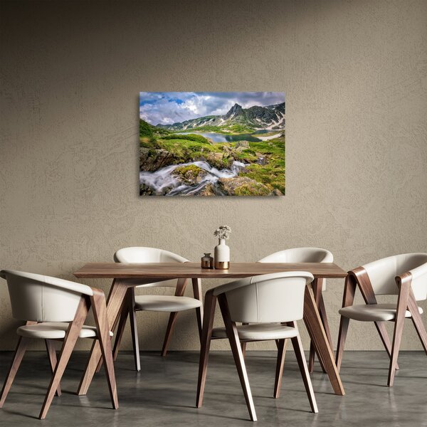 Skleněný obraz - Pohled na horu Rila (70x50 cm)