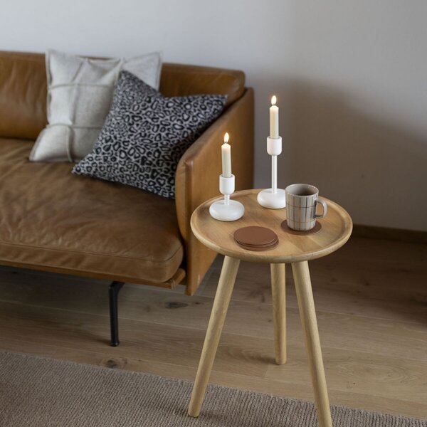 Miiko Design Podtácek 10cm, recyklovaná kůže / hnědý