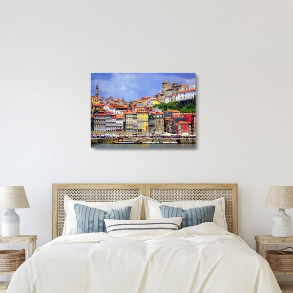 Skleněný obraz - Ribeira, Portugalsko (70x50 cm)