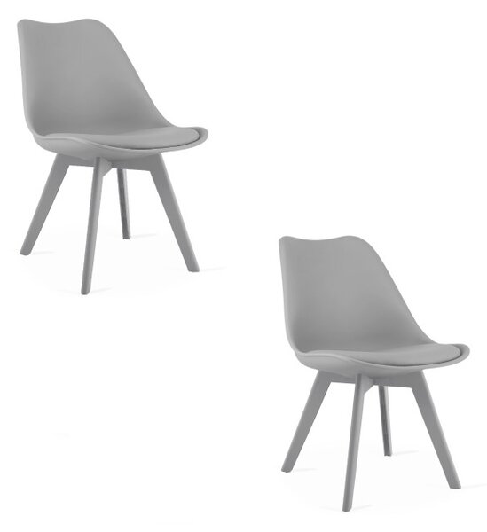 Set dvou jídelních židlí MARK šedý (2 ks)