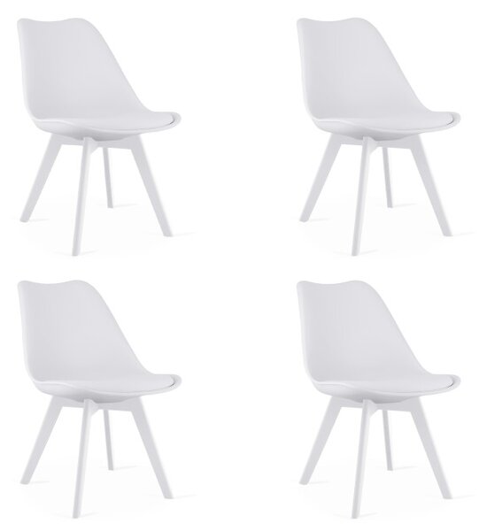 Set čtyř jídelních židlí MARK bílý (4 ks)