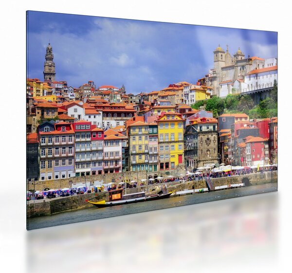 Skleněný obraz - Ribeira, Portugalsko (70x50 cm)