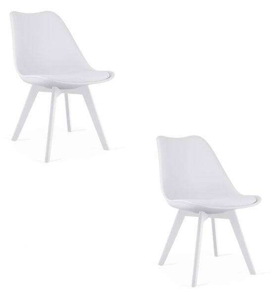 Set dvou jídelních židlí MARK bílý (2 ks)