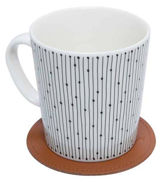Miiko Design Podtácek 10cm, recyklovaná kůže / hnědý