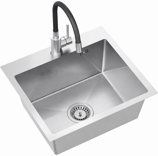 Ruvetti Look dřezy s baterií ocel/ocel LPLOOK505200BSS