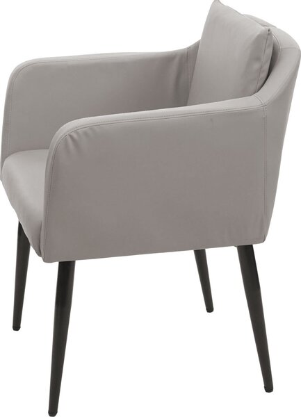 Jídelní židle HWC-H93, kuchyňská židle polohovací židle Imitace kůže taupe-grey