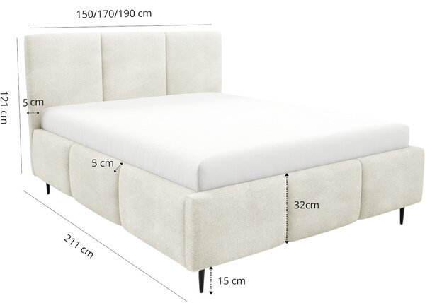 Čalouněná postel GINAN N 180x200 #personalizuj