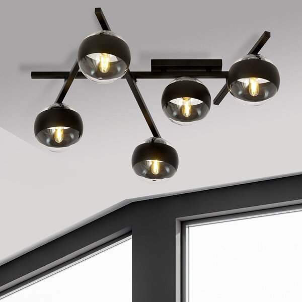 Emibig Smart Stripe stropní světlo 5x10 W černá-průhledná 1105/5