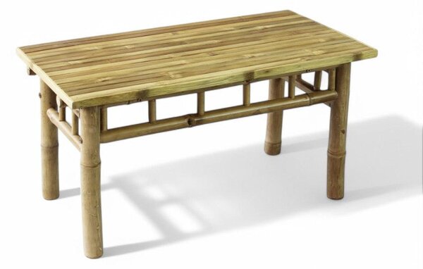 Hndý obdélníkový konferenní stolek z bambusu, 90 x 45 x 45 cm, moderní styl Aviaton 90