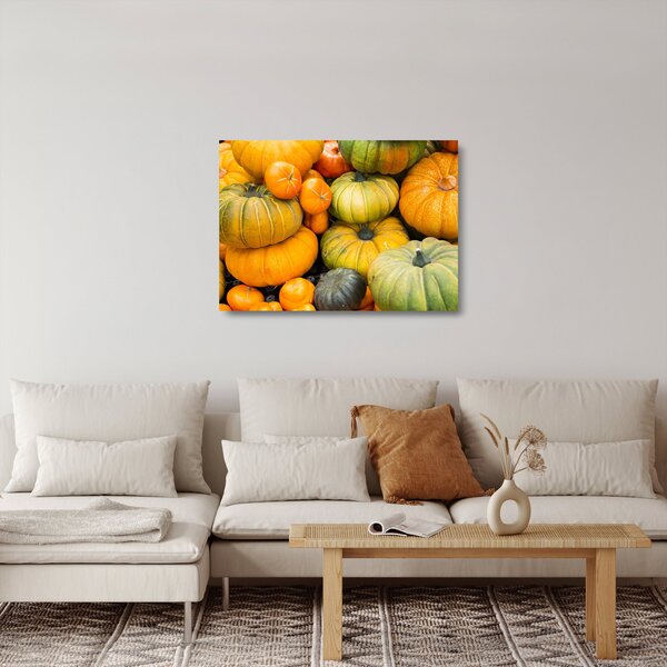 Skleněný obraz - Podzimní dýně (70x50 cm)